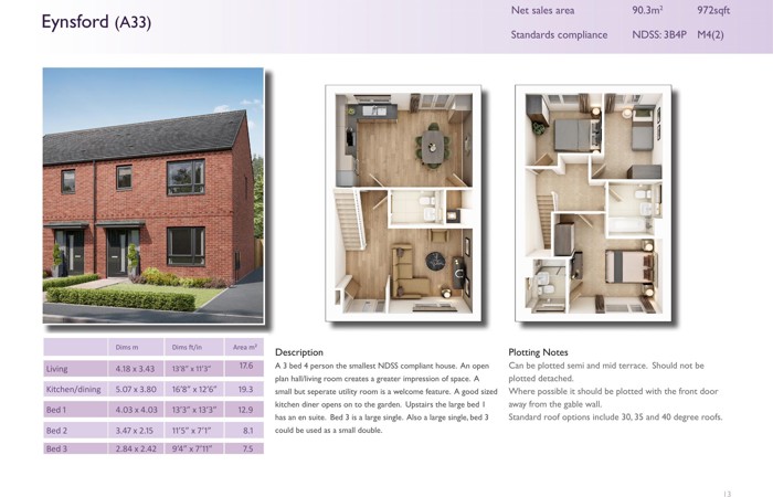 Half Penny Meadows 3 Bedroom Plan